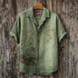 Japanese Bamboo Embroidery Art Shirt – Premium Oversized Sage Green Shirt for Men (S–6XL)